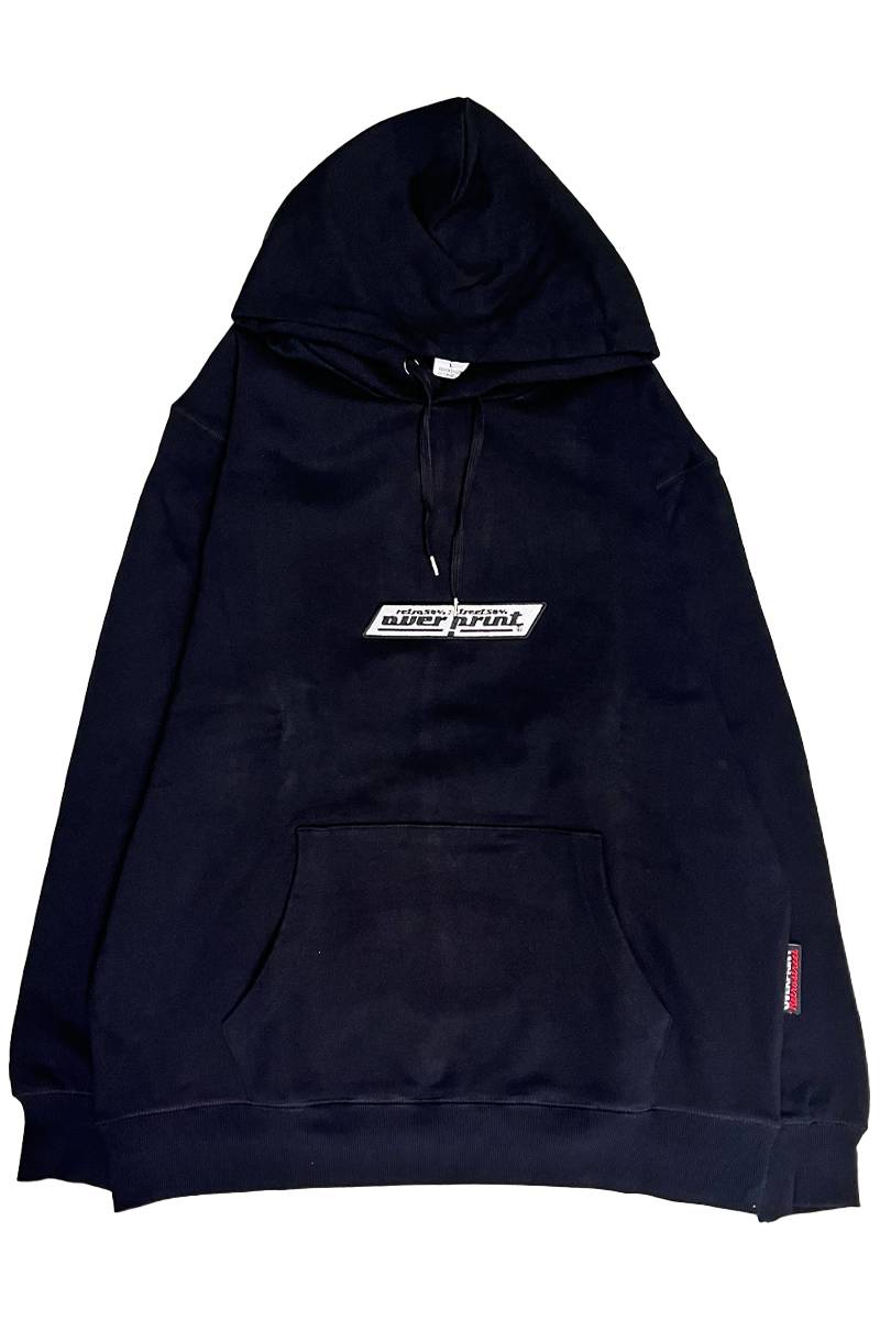 over print (オーバープリント) Rhombus Hoodie BLACK