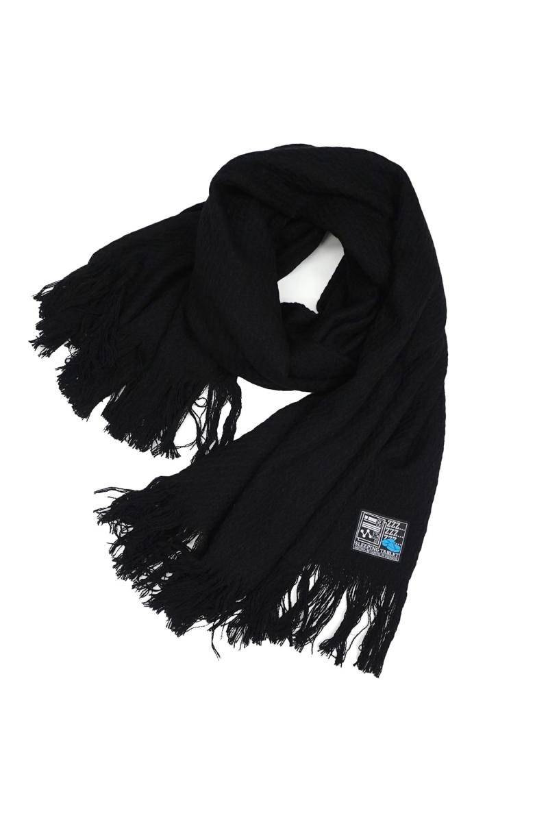 SLEEPING TABLET(スリーピング・タブレット) FARM [ FRINGE WOOL STOLE ] BLACK