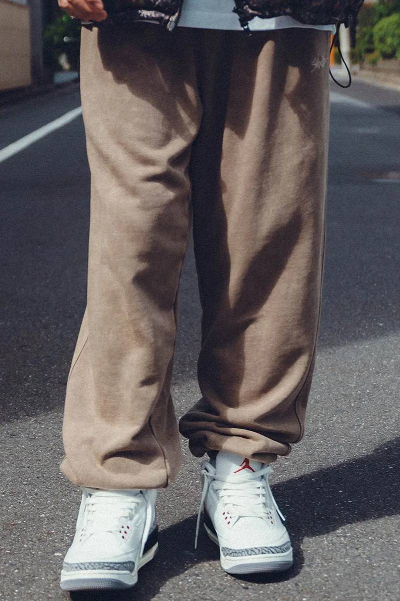 Subciety (サブサエティ) PIGMENT SWEAT PANTS-G.I SIGN- CHACOAL