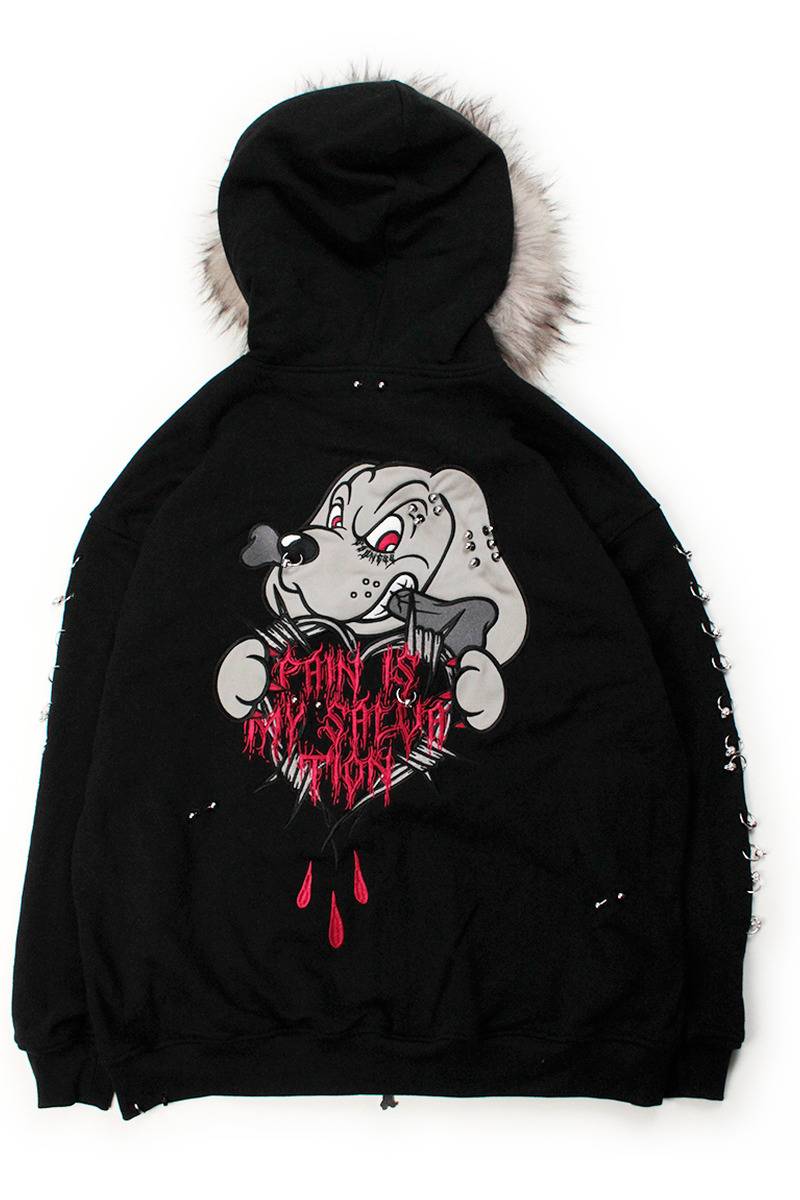 【予約商品】GALFY（ガルフィー）EMO IS NOT DEADパーカー - BLACK