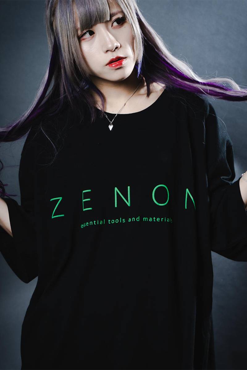 【予約商品】ZENON(ゼノン) Simple logo S/S big tee BLACK/GREEN