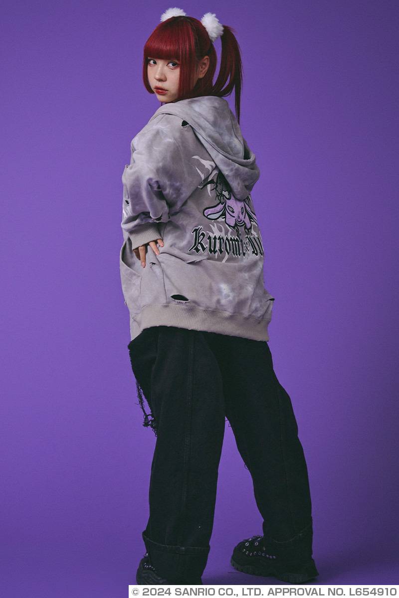 クロミ×GALFY(ガルフィー) イルガルフィームラ染めZIPパーカー クロミ×GALFY(ガルフィー) イルガルフィームラ染めZIPパーカー