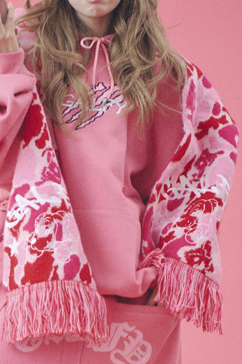 GALFY (ガルフィー) ガルフィーカモシャギーマフラー PINK