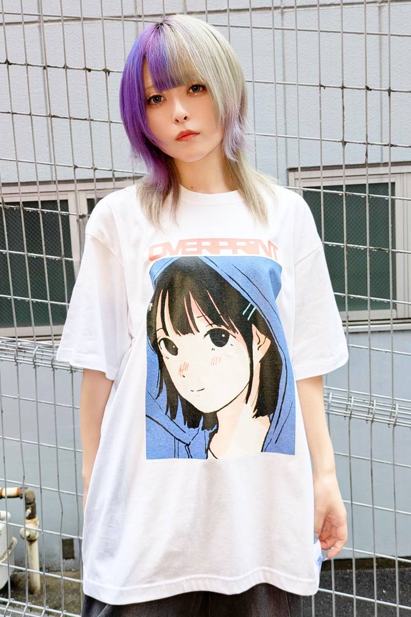 over print (オーバープリント) That girl Tee - White