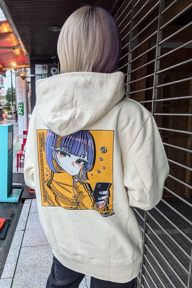 SCENE TOKYO(シーントウキョウ) phone girl zip hoodie NATURAL