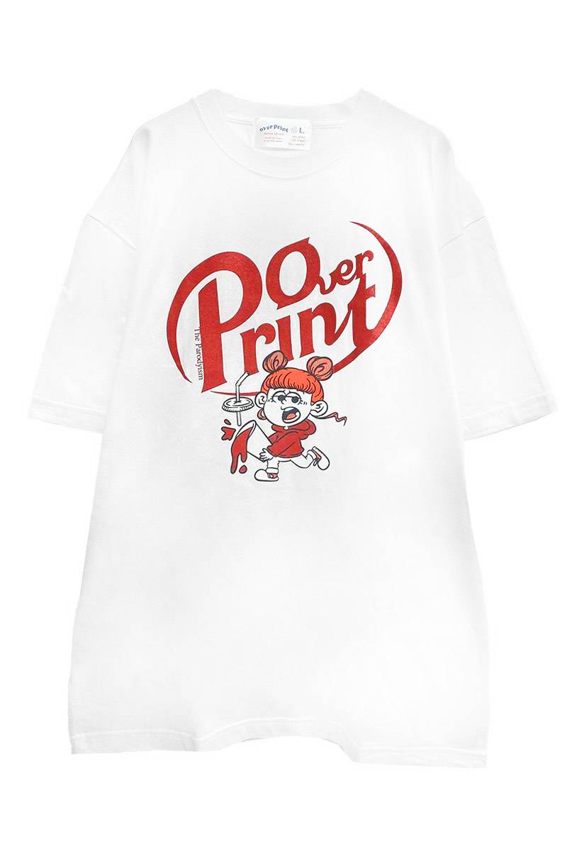 over print (オーバープリント) DRINK Tee (white)