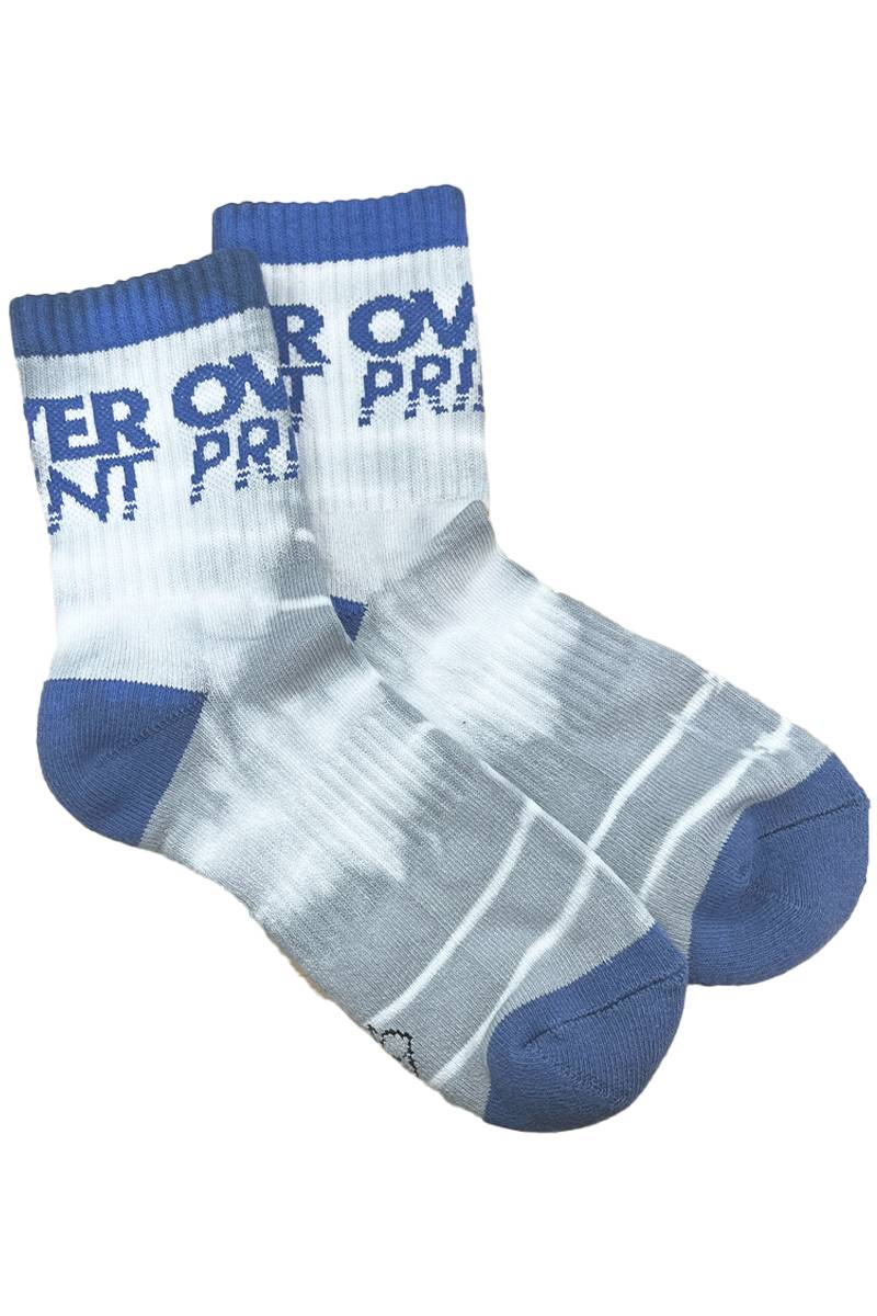 over print (オーバープリント) OVER DYE sox blue