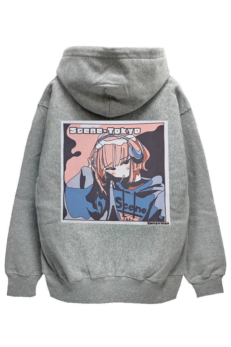 SCENE TOKYO (シーントウキョウ) headphone girl hoodie - I.gray
