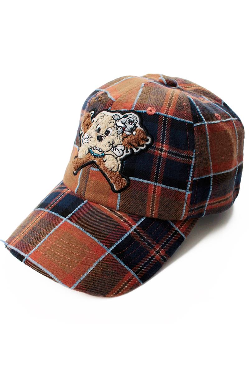 【予約商品】GALFY(ガルフィー) ワッペンいっこチェックCAP - Blueチェック