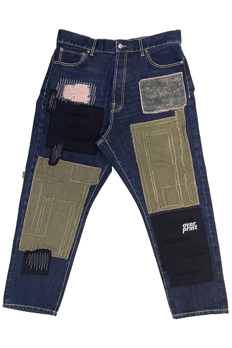 over print (オーバープリント) REPAIR PANTS TYPE_C - Indigo