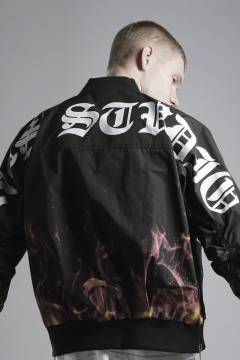 NOT COMMON SENSE ”BLAZE” BOMBER REVERSIBLE JACKET