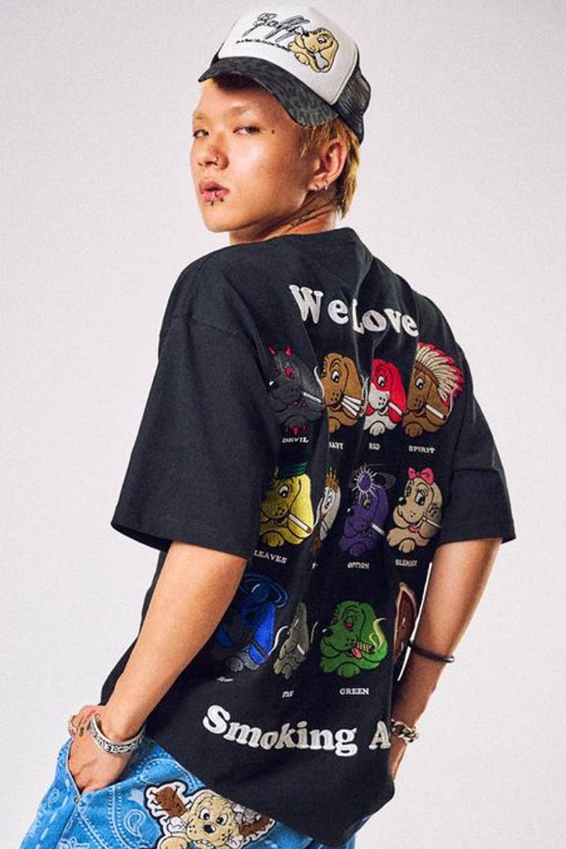 【予約商品】GALFY(ガルフィー)復刻喫煙所Tee - Black