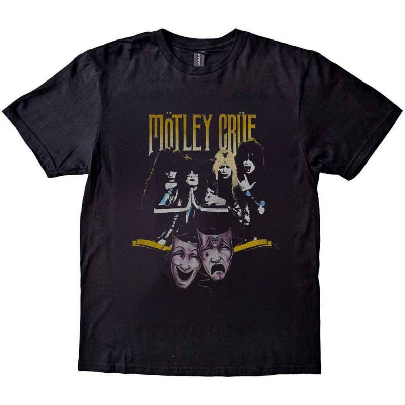 【予約商品】MOTLEY CRUE バンドTシャツ ユニセックス: Theatre Vintage (Black)