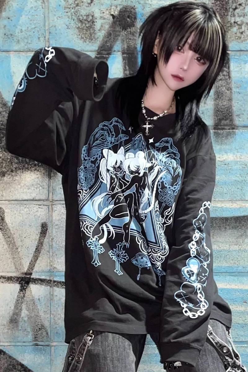 豚箱ゑる子×東京13零式(トウキョウイチサンゼロシキ) L/S T 豚箱ゑる子×東京13零式(トウキョウイチサンゼロシキ) L/S T