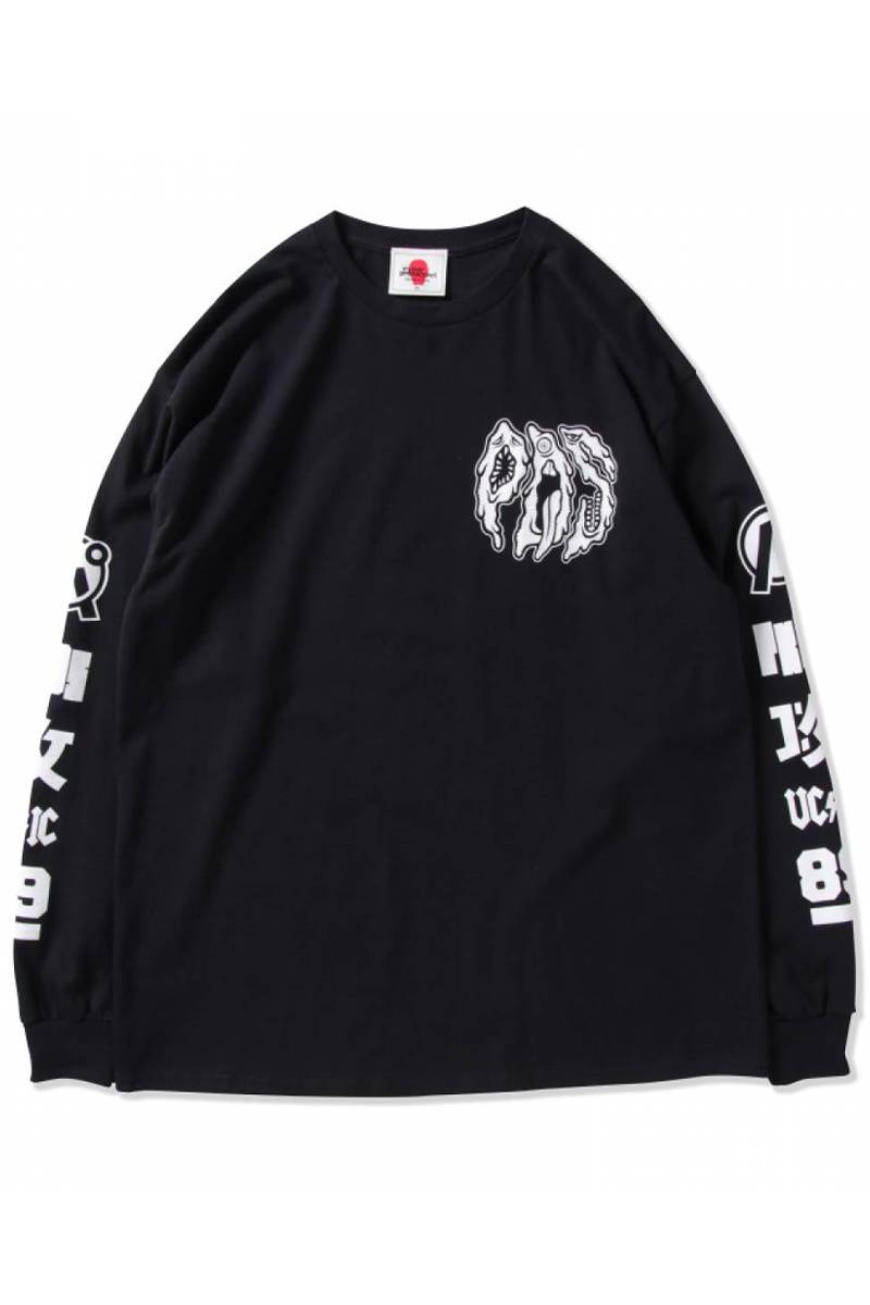 PUNK DRUNKERS エイリアンロゴロンTEE - BLACK