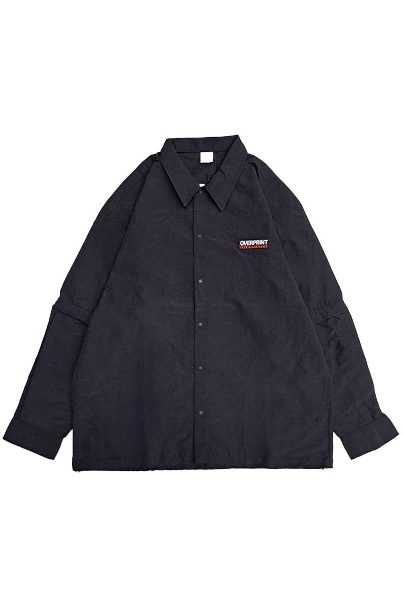 over print (オーバープリント) ARM ZIP SHIRTS BLACK
