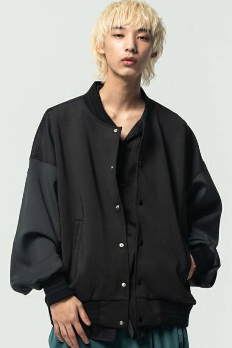 glamb (グラム) Oversized Stadium JKT BLACK