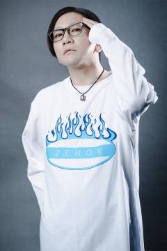 ZENON(ゼノン) Flame logo slave print L/S Tee WHITE