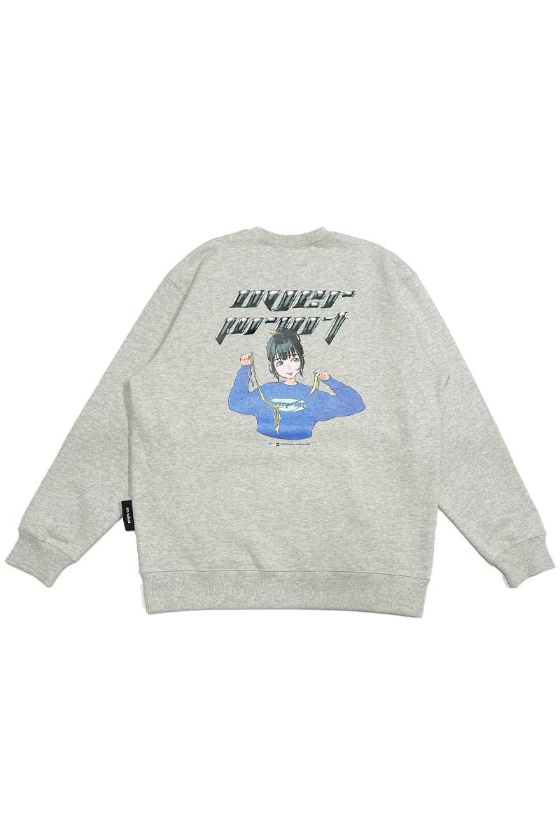 over print (オーバープリント) ANIME sweatshirts - Ash