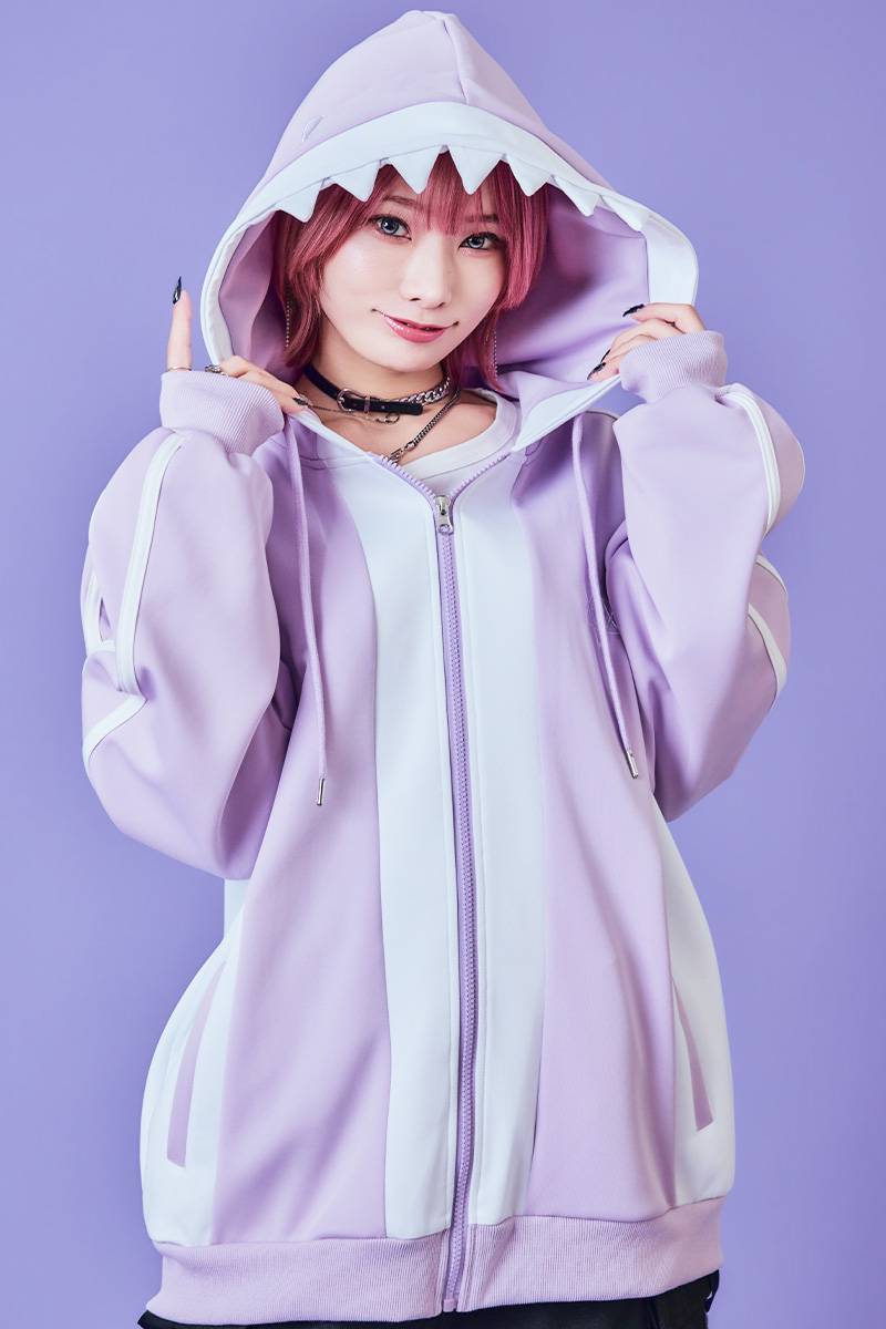 PSYCHO NATION(サイコ・ネーション) サメZIPパーカー - Purple