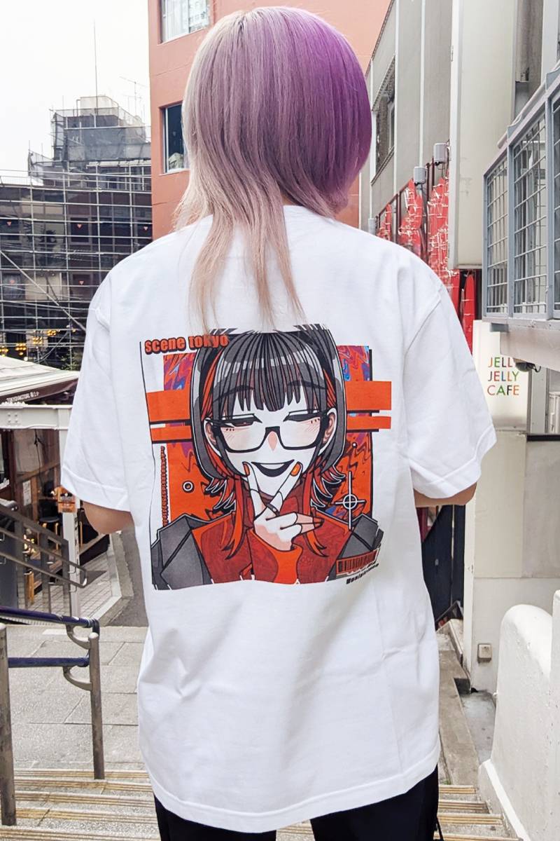 SCENE TOKYO (シーントウキョウ) red girl Tee - White