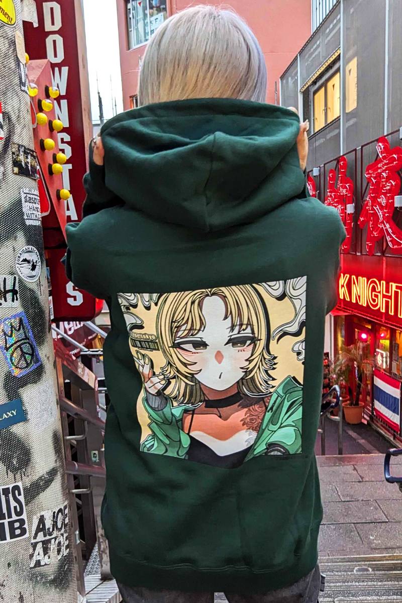 SCENE TOKYO (シーントウキョウ) smoke hoodie - Green