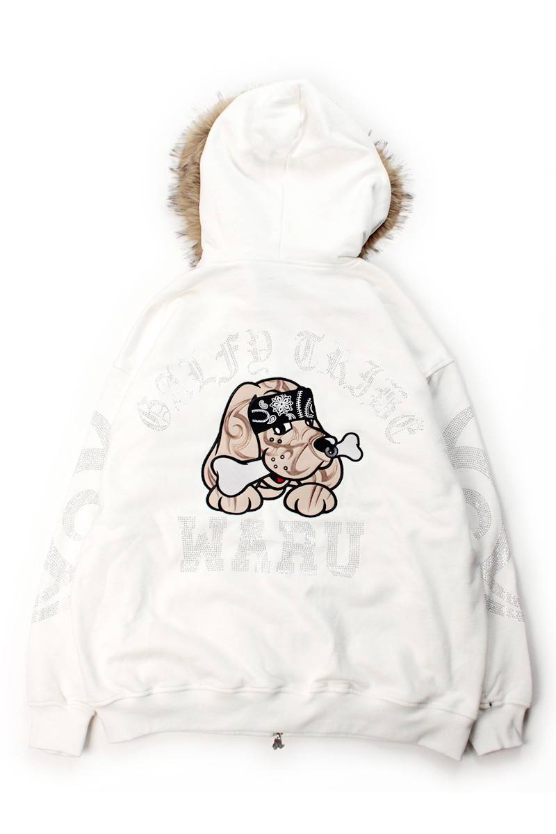 【予約商品】GALFY（ガルフィー）ピカピカ族パーカー - WHITE