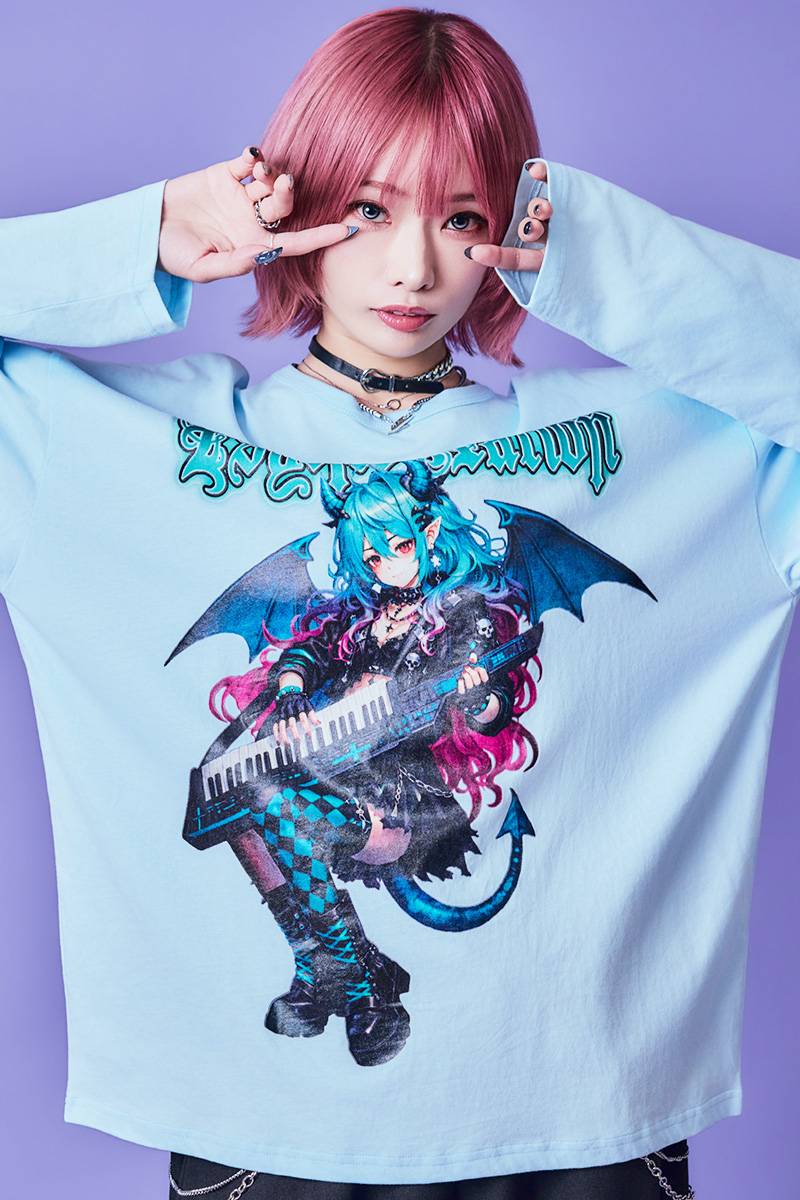 PSYCHO NATION(サイコ・ネーション) 緋翠 莉里 L/S TEE - Sax