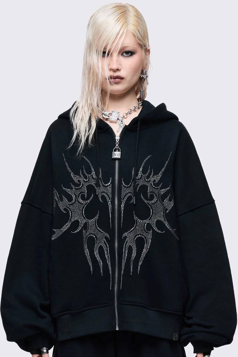 Minga London(ミンガ・ロンドン) Burning Heart Zip Up Hoodie
