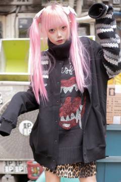glamb (グラム) Lips and Song Turtle Knit - Black