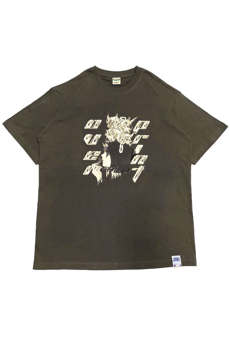 over print (オーバープリント) Satan Tee *東京上空 - Chacoal