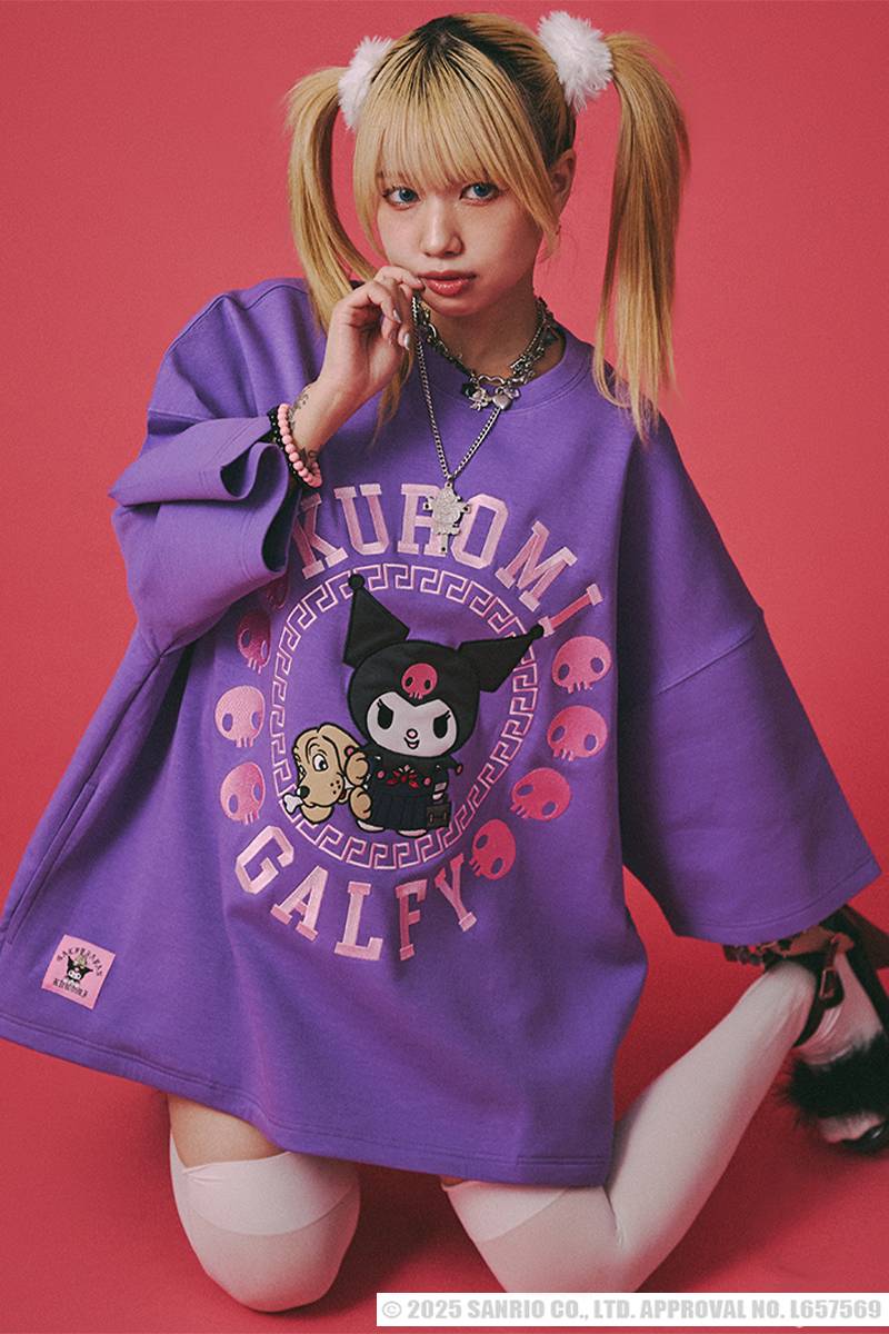 クロミ×GALFY(ガルフィー) みんな大好きボンディングBIG TEE - Purple