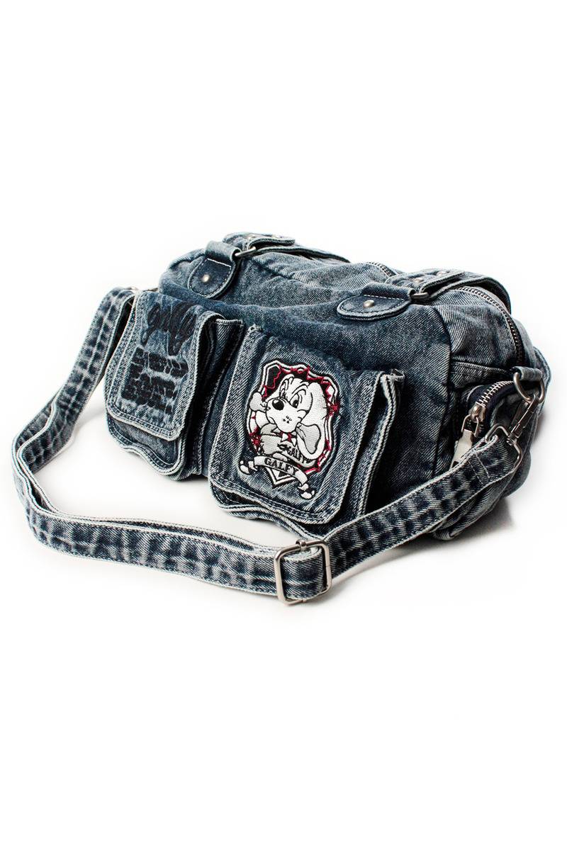 【予約商品】GALFY（ガルフィー）デニデニエンブレム2WAYボストン - BLUE