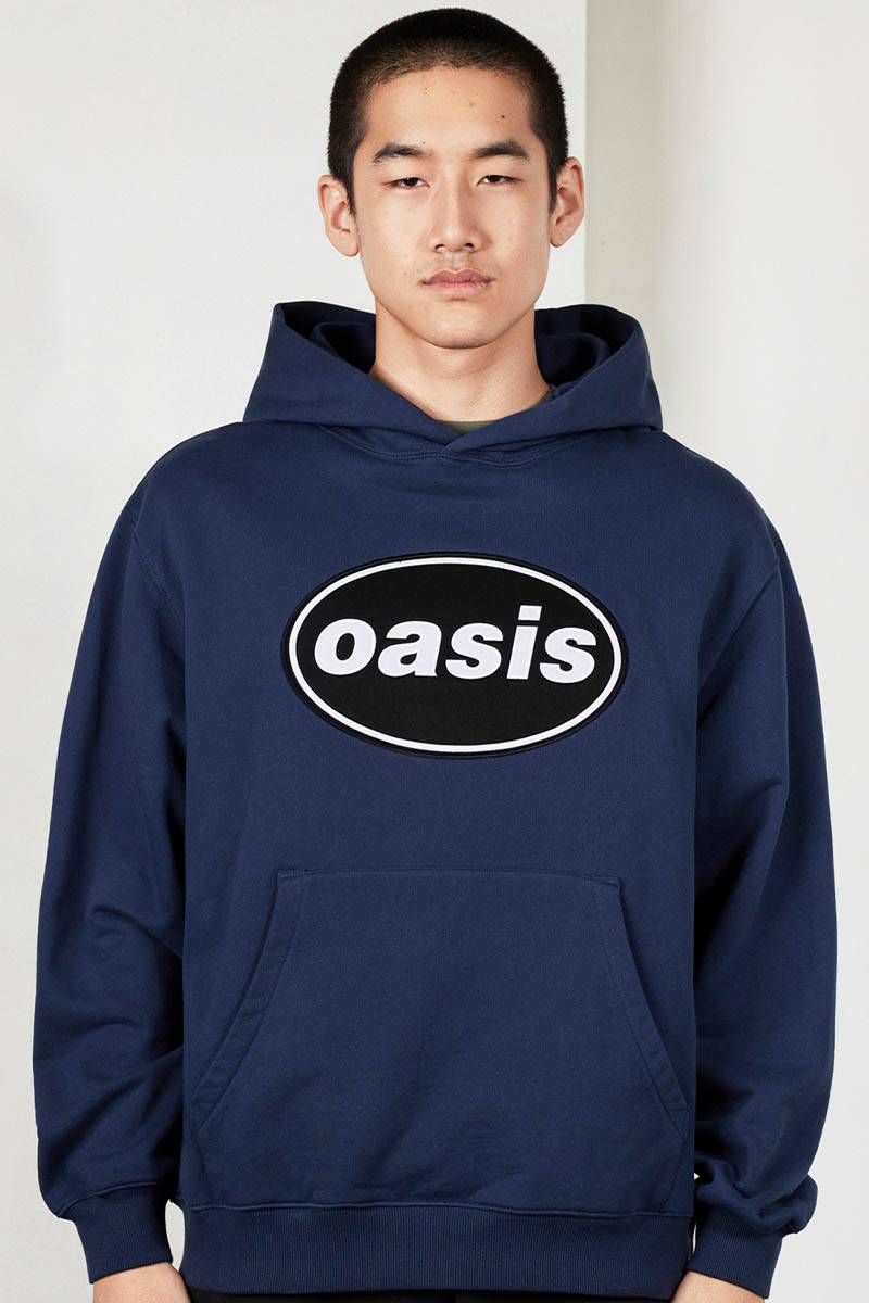 OASIS×PLEASURES KNEBWORTH HOODIE - Navy