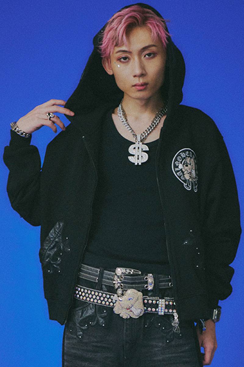 GALFY(ガルフィー)百合の紋紋パーカー - Black