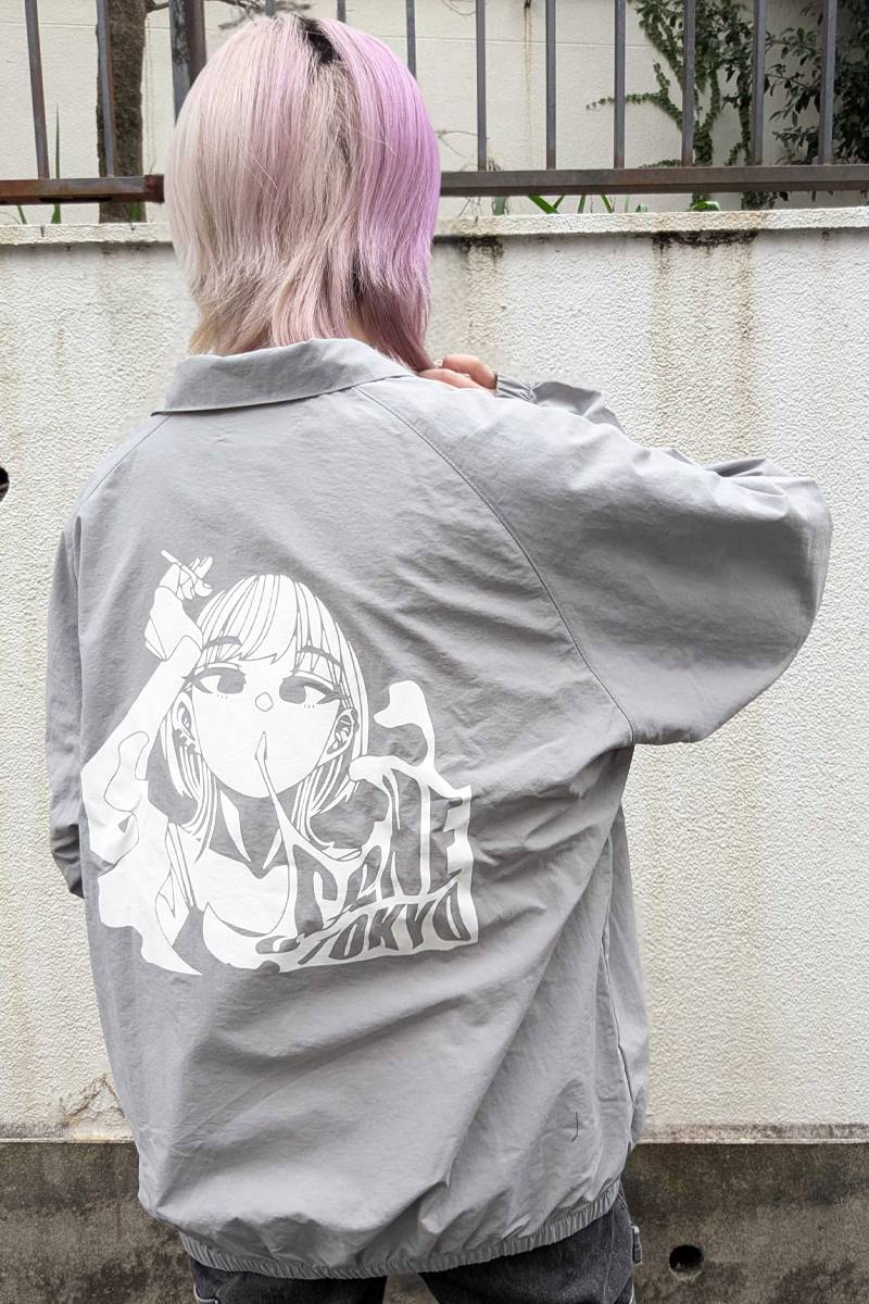 SCENE TOKYO (シーントウキョウ) girl nylon jacket - L.Gray