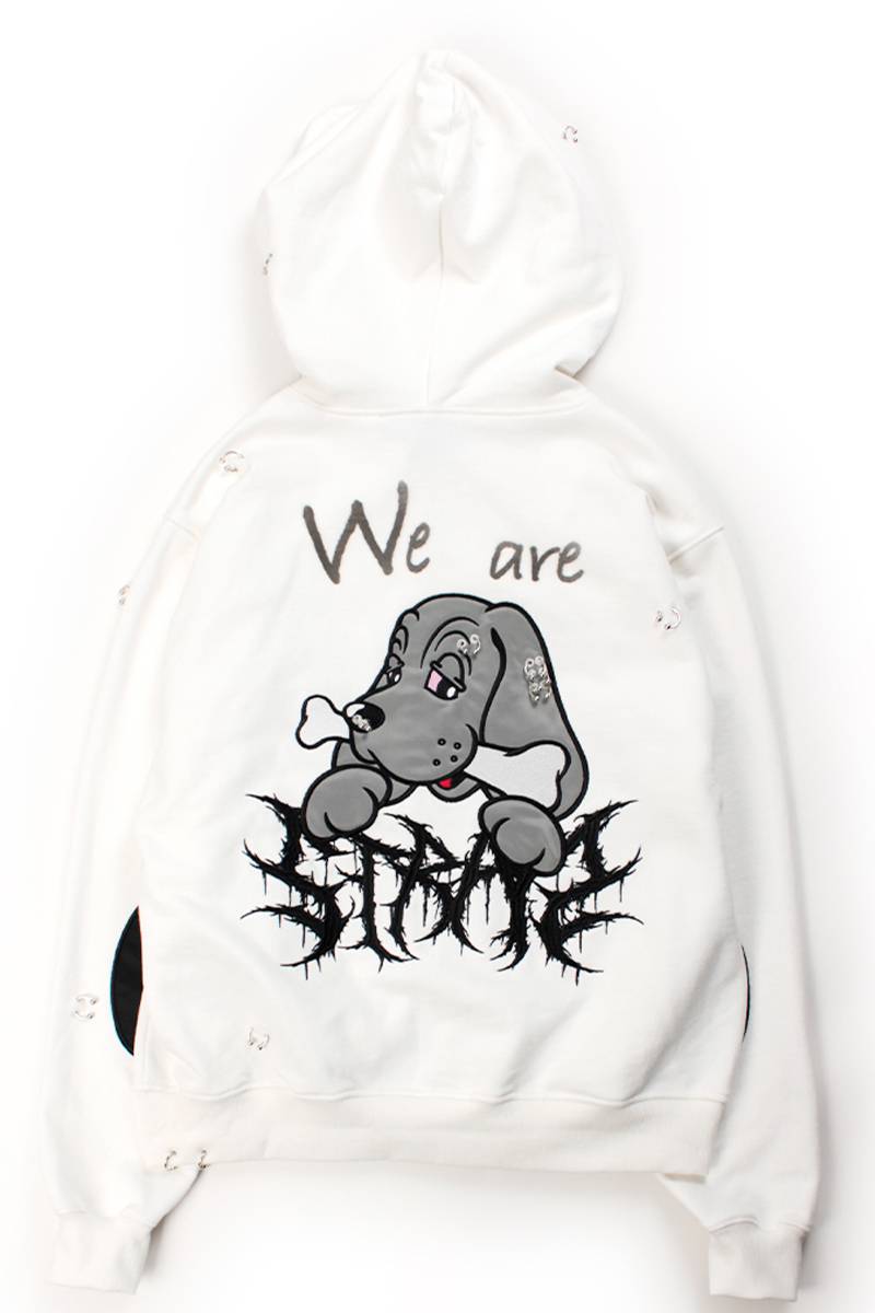 【予約商品】GALFY(ガルフィー) バチバチピアスパーカー - White