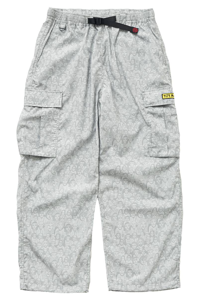 TOY MACHINE (トイ・マシーン) FACE IN THE CROWD DRY EASY CARGO PANTS  - L.Gray