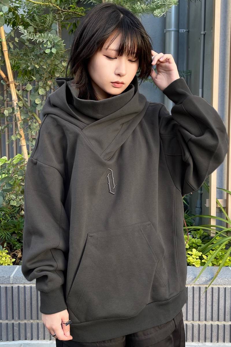 吉業重工(よしわざじゅうこう) ダブルネックパーカー GRAY