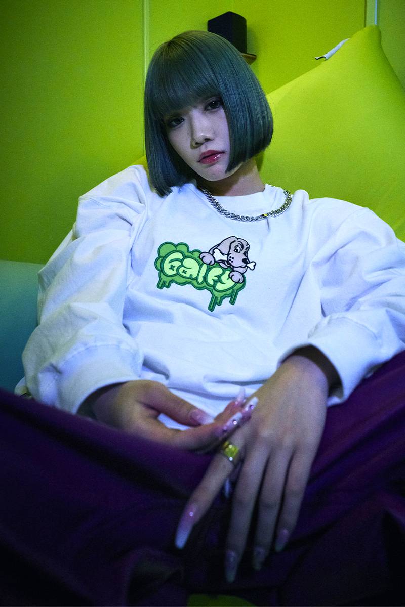 GALFY (ガルフィー) もくもくグラフィティロン Tee WHITE