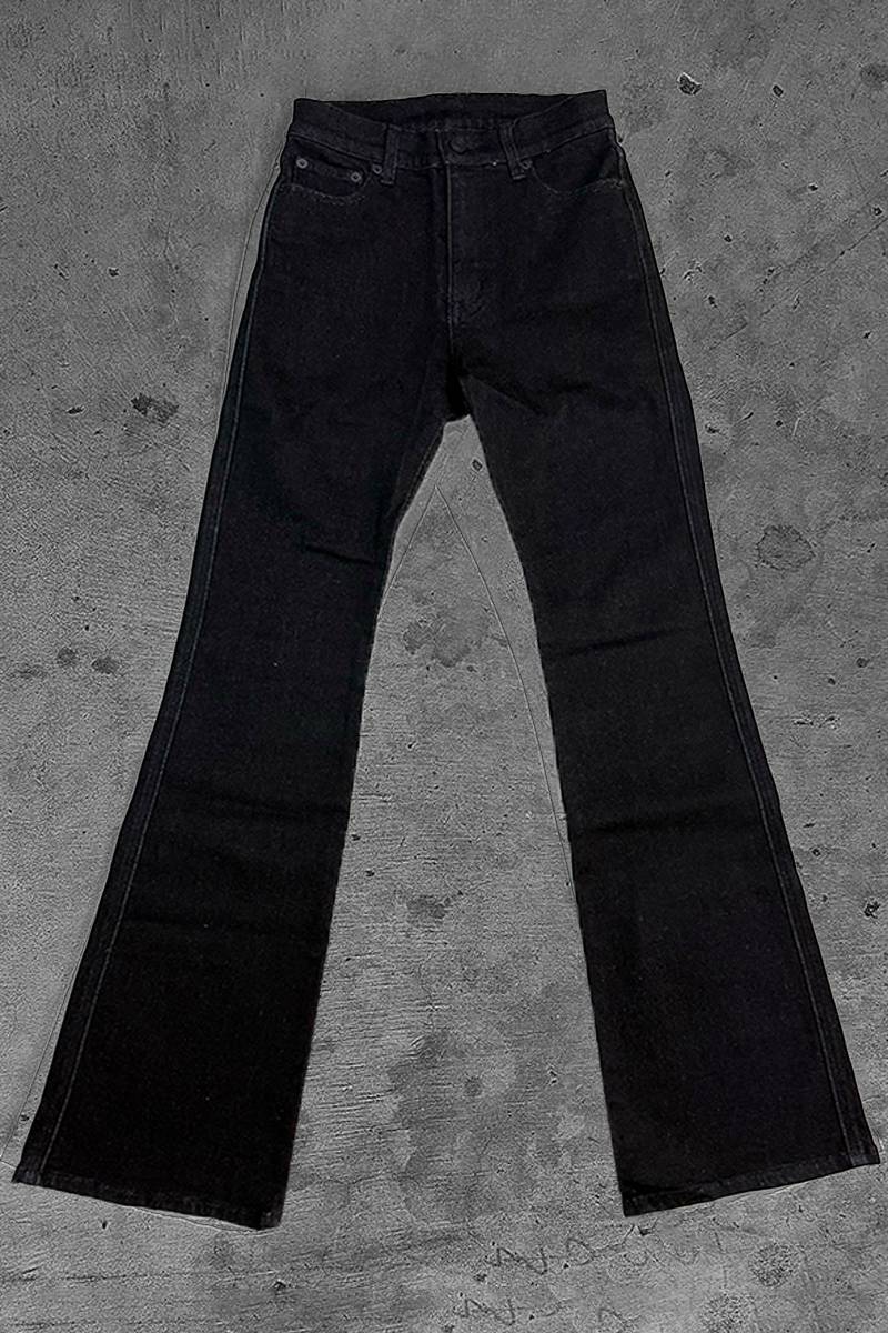 Abyssea(アビセア) Stretch flared denim pamts - One wash