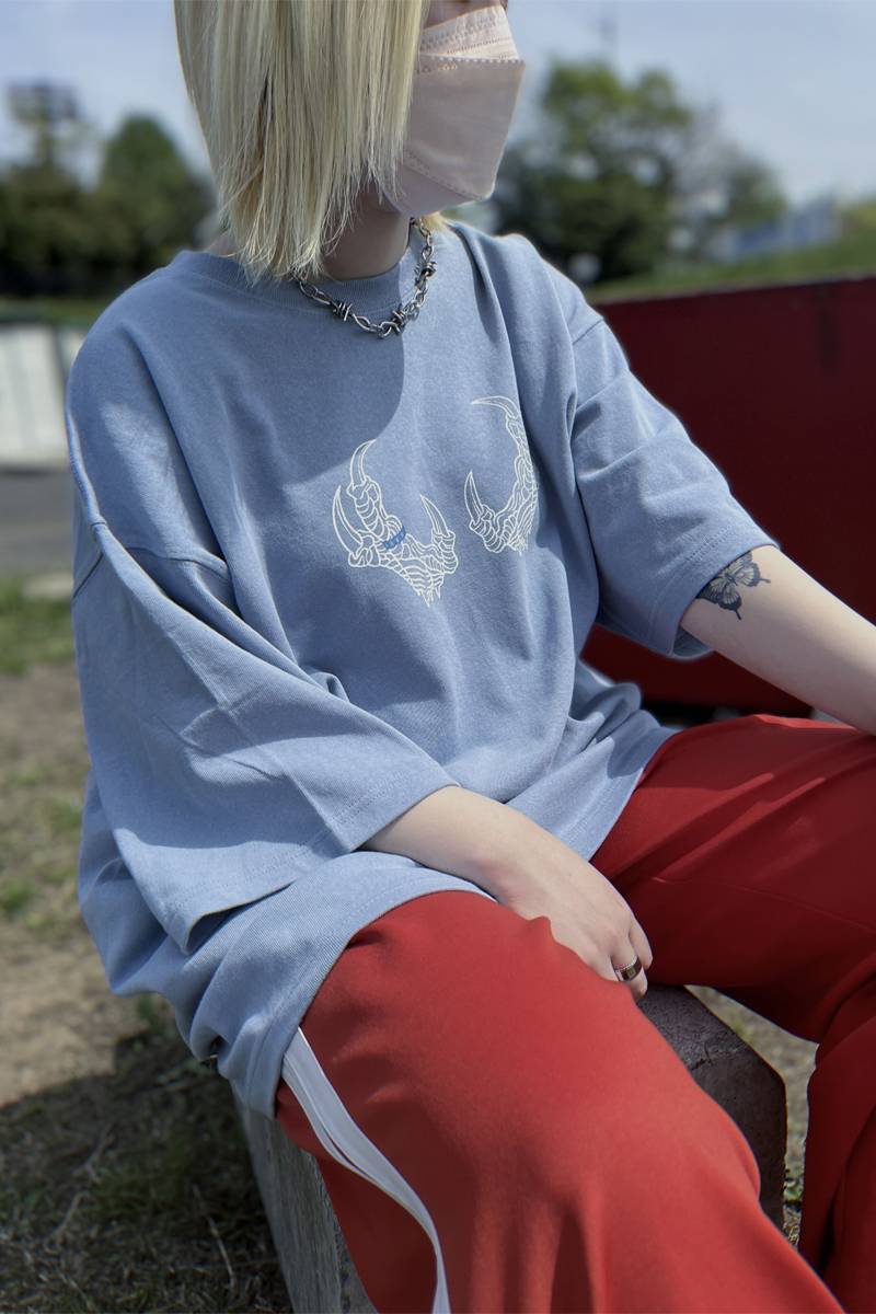 贈り物 東京13零式 Hoodie Psycho卍 Blue トップス