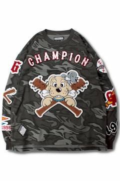 【予約商品】GALFY(ガルフィー)復活わんわん大学ロンT - Camo