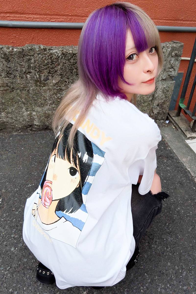 over print (オーバープリント) NO CANDY Tee - White