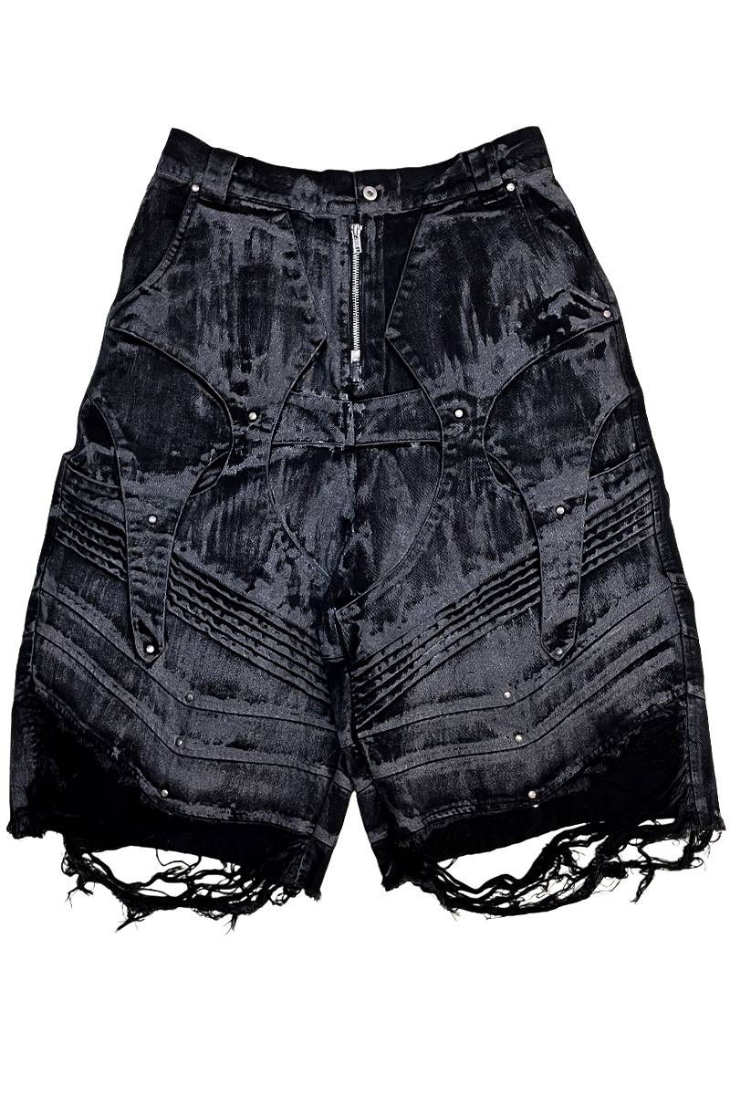 P.N UNDERGROUND (サイコ・ネーション・アンダーグラウンド) 切替ダメージ・ハーフ・パンツ - カツラギ