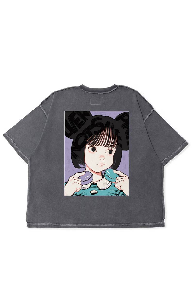 【お問い合わせ商品】over print POP ART pigment Tee Ver:22 GLOW IN THE DARK - Chacoal