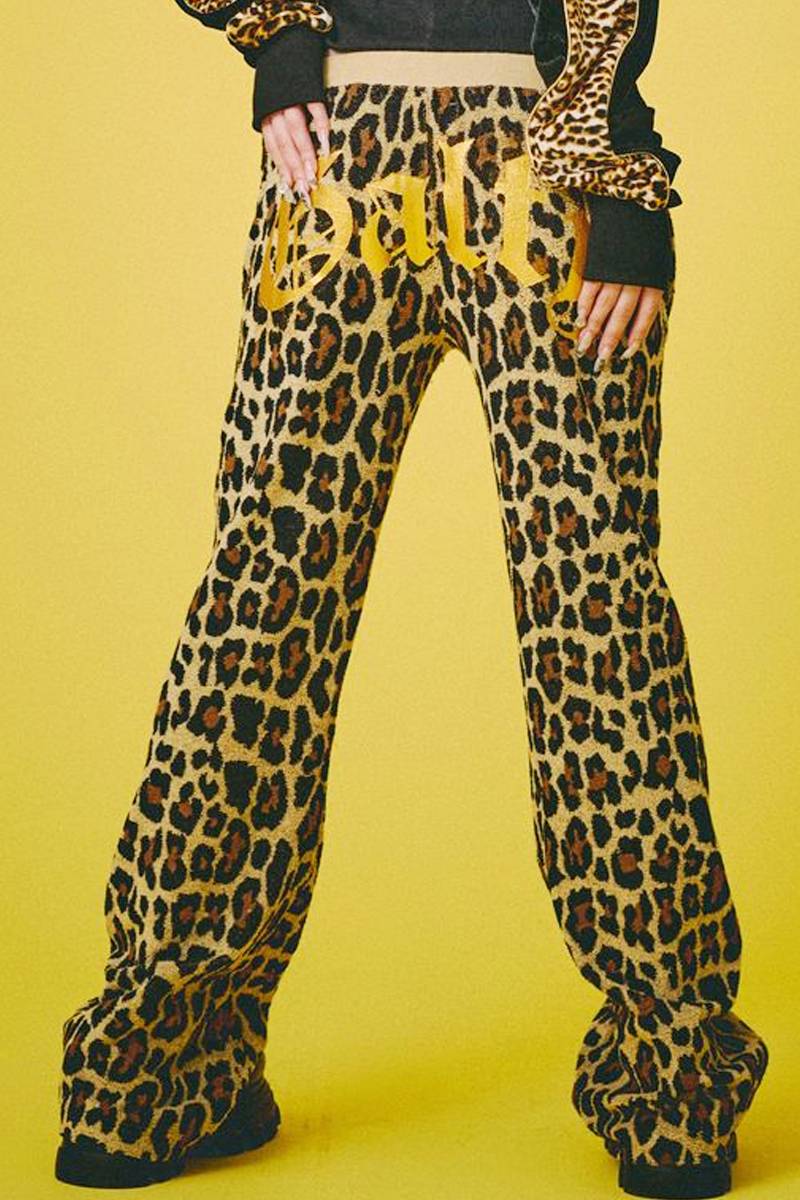 GALFY(ガルフィー) フユGAL 豹パンツ - Beige Leopard
