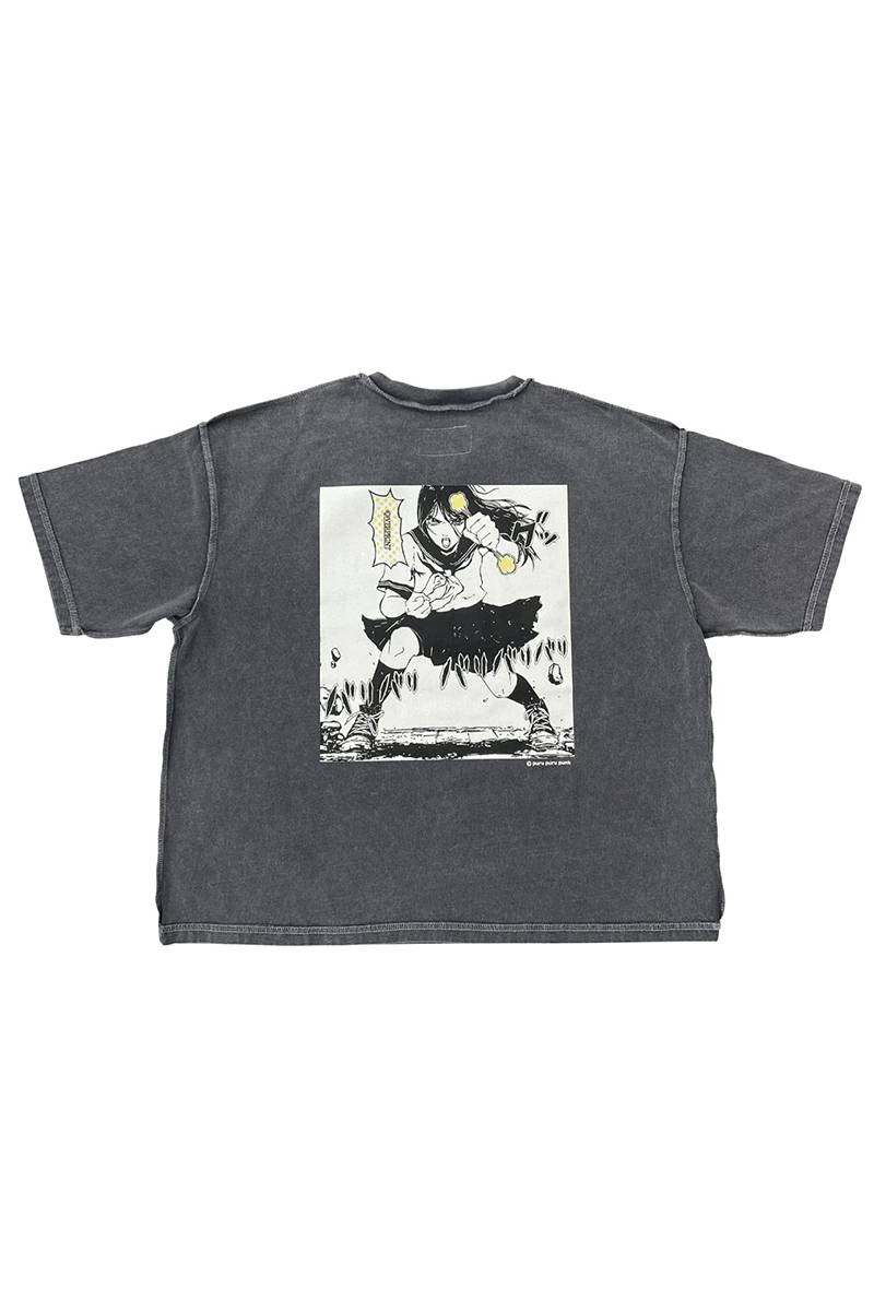 over print (オーバー・プリント) purupuru pigment Tee B - Chacoal