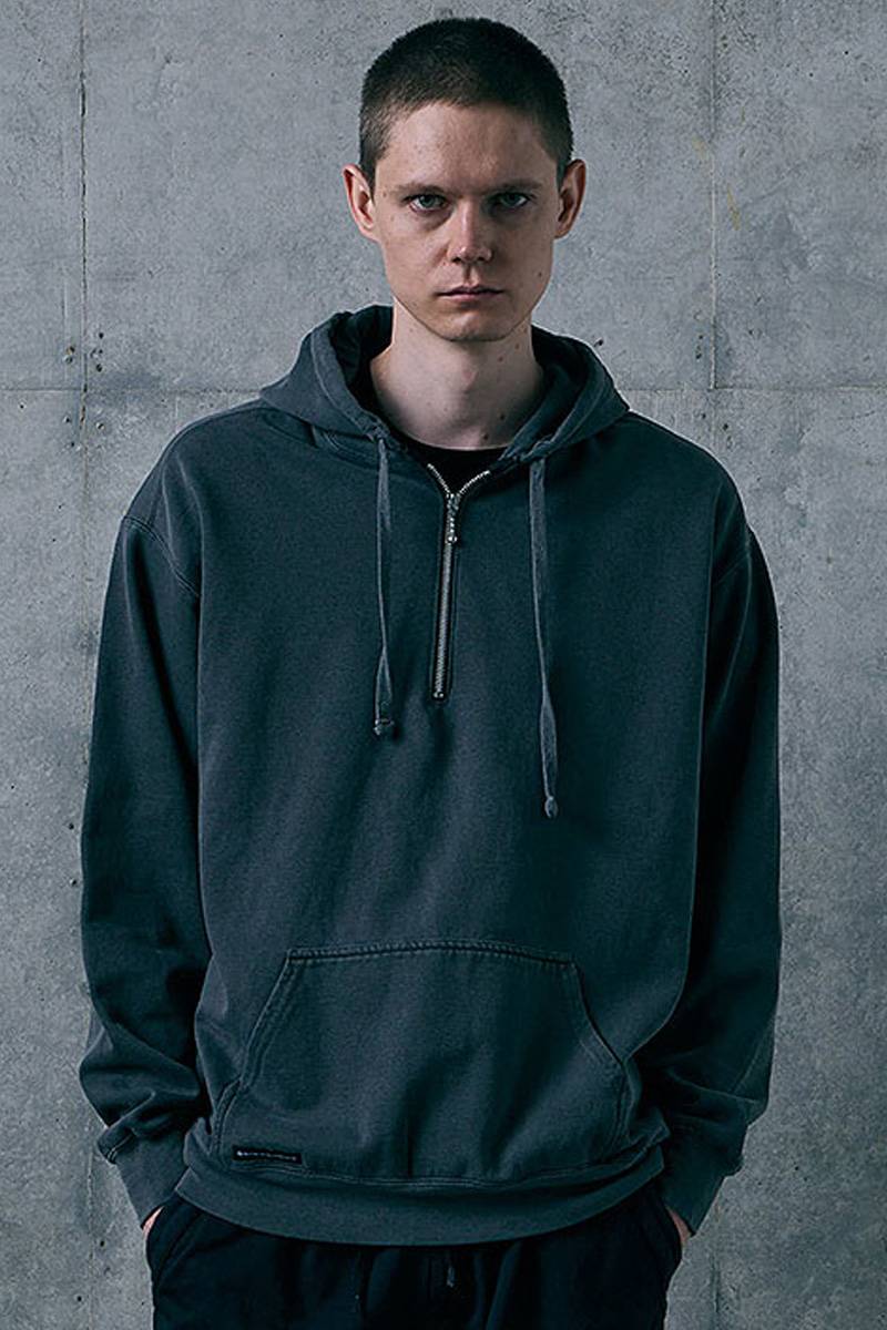 VIRGOwearworks(ヴァルゴウェアワークス) AFTERFADE HALF ZIP HOODIE - Black