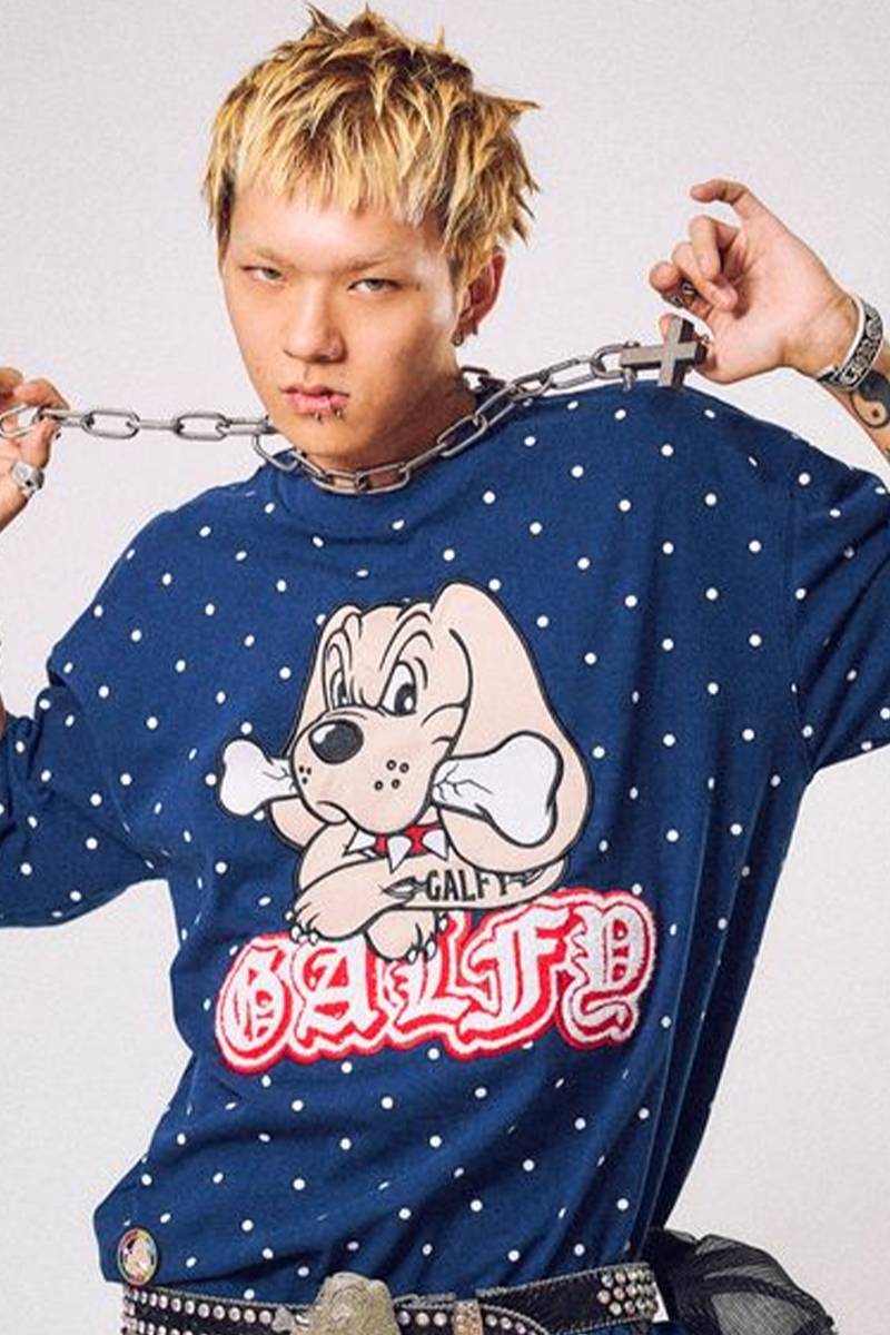 【予約商品】GALFY(ガルフィー)集合体恐怖症Tシャツ - Navy
